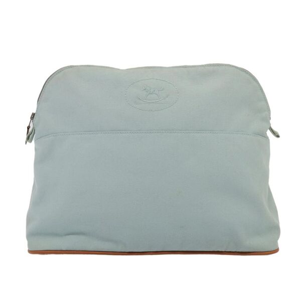 Hermès Pochette Blue Canvas Clutch Bag (Pre-Owned) - Picture 2 of 16